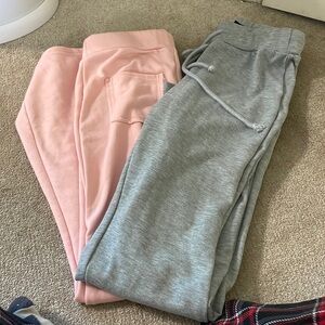 NWOT grey and pink flare sweatpants